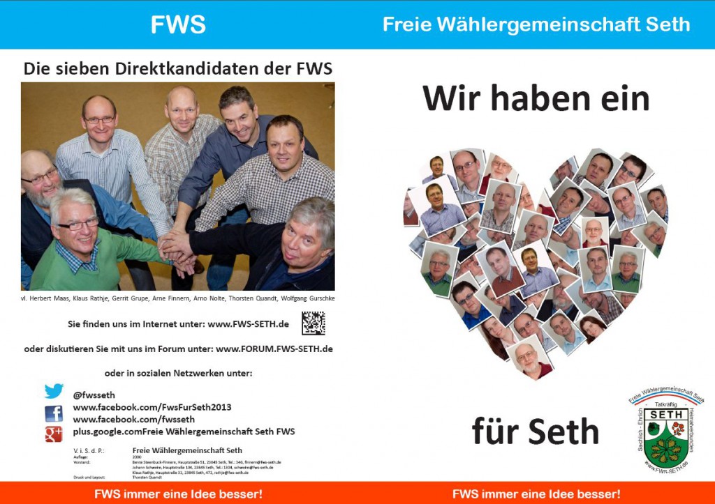 FWS Wahlprogramm 2013 Seite 1&4